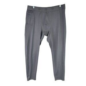 Mens All In Motion Gray Tights Side Pocket Polyester Blend Stretch Size XXL